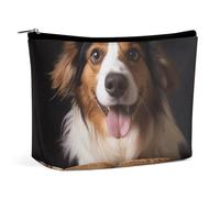 SDTKLHW Makeup Bag Makeup Organizer Foldable Cosmetic Bag Dog Holding A Hot Dog Printed Travel Makeup Bag for Women