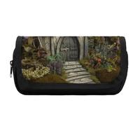 SDTKLHW Pencil Bag Portable Pencil Bag Pouch Gothic Fairy Garden Printed Pencil Pencil Case Multifunctional Pencil Pouch Holder Box