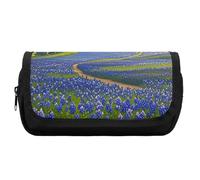 SDTKLHW Pencil Bag Portable Pencil Bag Pouch Texas Bluebonnets Scenery Printed Pencil Pencil Case Multifunctional Pencil Pouch Holder Box