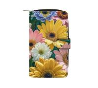 SDTKLHW Wallet for Men Coin Purse Card Case Zipper Flowers As Background Printed Wallet Multi Credit Card Holder Purse