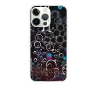 SDTLMNW Abstract Science Chemistry Illustration 3D Printed Clear Phone Case for iPhone 14 Pro Max 6.7 inch Shockproof Phone Cover, Anti-Fingerprint, Non-Yellowing, Wireless Charging