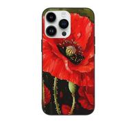 SDTLMNW Beautiful Red Poppy Flower Printed Phone Case for iPhone 14 Pro Max 6.7 inch Shockproof Phone Case Cover for iPhone 14 Pro Max,Anti-Fingerprint,Non-Yellowing