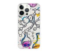 SDTLMNW Chemistry Print Printed Clear Phone Case for iPhone 14 Pro Max 6.7 inch Shockproof Phone Cover, Anti-Fingerprint, Non-Yellowing, Wireless Charging