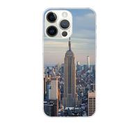 SDTLMNW Empire State Printed Clear Phone Case for iPhone 14 Pro 6.1 inch Shockproof Phone Cover, Anti-Fingerprint, Non-Yellowing, Wireless Charging