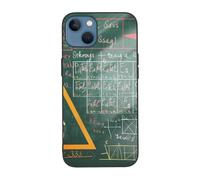 SDTLMNW Formulas Shapes Theory Math Lesson Word Printed Phone Case for iPhone 13 Mini 5.4 inch Tempered Glass Shockproof Protection Phone Case Cover White