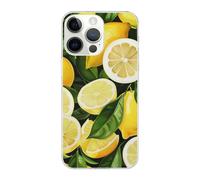 SDTLMNW Fresh Tropical Lemons Printed Clear Phone Case for iPhone 14 Pro Max 6.7 inch Shockproof Phone Cover, Anti-Fingerprint, Non-Yellowing, Wireless Charging