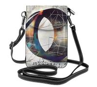 SDTLMNW Math Geometry Geek Calculus Printed Crossbody Cell Phone Bag for Women Men, Small Leather Cell Phone Purse Wallet with Adjustable Strap