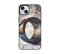 SDTLMNW Math Geometry Geek Calculus Printed Phone Cases for iPhone 15 6.1 inch, Shockproof Soft Glass Phone Cover for iPhone 15 Case, Wireless Charging, Non-Yellowing