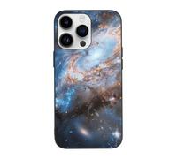 SDTLMNW Universe Galaxy Space Printed Phone Case for iPhone 14 Pro Tempered Glass Shockproof Protection Phone Case Cover for iPhone 14 Pro 6.1 inch