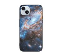 SDTLMNW Universe Galaxy Space Printed Phone Case for iPhone 15 Plus 6.7 inch Shockproof Soft Glass Phone Case Cover, Wireless Charging, Anti-Fingerprint, Non-Yellowing