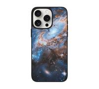 SDTLMNW Universe Galaxy Space Printed Phone Case for iPhone 15 Pro Max 6.7 Inch Shockproof Soft Glass Phone Case Cover, Wireless Charging, Anti-Fingerprint, Non-Yellowing