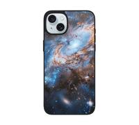 SDTLMNW Universe Galaxy Space Printed Phone Cases for iPhone 15 Plus 6.7 inch, Shockproof Soft Glass Phone Cover for iPhone 15 Plus Case, Wireless Charging, Non-Yellowing