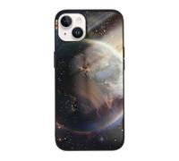 SDTLMNW Universe Planet Printed Phone Case for iPhone 14 Plus Tempered Glass Shockproof Protection Phone Case Cover for iPhone 14 Plus - 6.7 inch