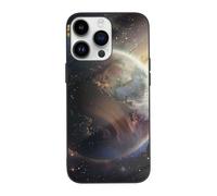 SDTLMNW Universe Planet Printed Phone Case for iPhone 14 Pro Tempered Glass Shockproof Protection Phone Case Cover for iPhone 14 Pro 6.1 inch