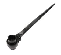 SDTOOLS 10-55mm Ratchet Podger Spanner Scaffold Steel Metal 2 Way Wrench Tool Black Double Sided (22mm x 24mm)