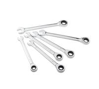SDTOOLS CR-V Ratchet Spanner, Fixed Head Combination Wrench, Metric, 10-25mm, Chrome Vanadium Steel (17mm)