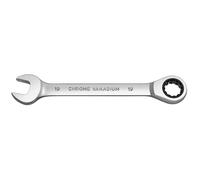 SDTOOLS CR-V Ratchet Spanner, Head Combination Fixed 10-25mm, (19mm)