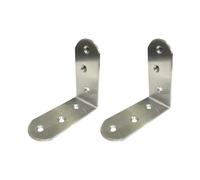 SDTOOLS Heavy Duty Metal 90 Degree Wall Shelf Support Corner Brackets Right Angle L Shape Stainless Steel Braces (85x85x38mm - 2pcs)