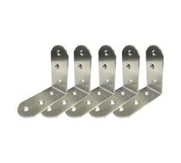 SDTOOLS Heavy Duty Metal 90 Degree Wall Shelf Support Corner Brackets Right Angle L Shape Stainless Steel Braces (85x85x38mm - 5pcs)