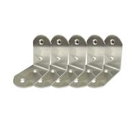 SDTOOLS Heavy Duty Metal 90 Degree Wall Shelf Support Corner Brackets Right Angle L Shape Stainless Steel Braces (65x65x38mm - 5pcs)