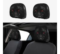 SDTYKHJ 2 PCS Car Seat Headrest Cover Soft Car Headrest Cover Reusable Universal Truck Head Rest Covers Protector Black Red Eyed Wolf Cars Interior Accessories Headrest Covers for Cars