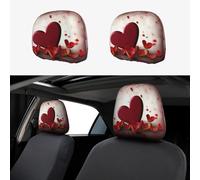 SDTYKHJ 2 PCS Car Seat Headrest Cover Soft Car Headrest Cover Reusable Universal Truck Head Rest Covers Protector Hearts with Love Cars Interior Accessories Headrest Covers for Cars