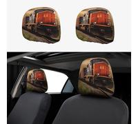 SDTYKHJ 2 PCS Car Seat Headrest Cover Soft Car Headrest Cover Reusable Universal Truck Head Rest Covers Protector Freight Train Cars Interior Accessories Headrest Covers for Cars