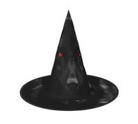 SDTYKHJ - Black Red Eyes Wolf Witch Hat for Women Men Wide Brim Foldable Witch Hats for Party Cosplay 2 Pack