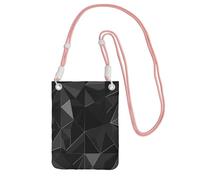 SDTYKHJ Cell Phone Purse Black geometric Crossbody Bags Waterproof Cell Phone Bag Shoulder Handbag for Women