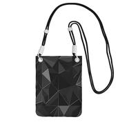 SDTYKHJ Cell Phone Purse Black geometric Crossbody Bags Waterproof Cell Phone Bag Shoulder Handbag for Women