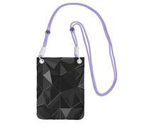 SDTYKHJ Cell Phone Purse Black geometric Crossbody Bags Waterproof Cell Phone Bag Shoulder Handbag for Women