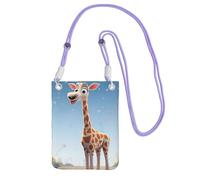 SDTYKHJ Cell Phone Purse Cartoons Giraffe Crossbody Bags Waterproof Cell Phone Bag Shoulder Handbag for Women, Purple, One Size