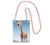 SDTYKHJ Cell Phone Purse Cartoons Giraffe Crossbody Bags Waterproof Cell Phone Bag Shoulder Handbag for Women, Pink, One Size