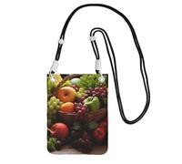 SDTYKHJ Cell Phone Purse Colorful Various Vegetables and Fruit Crossbody Bags Waterproof Cell Phone Bag Shoulder Handbag for Women