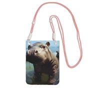 SDTYKHJ Cell Phone Purse Cute Baby Hippos Crossbody Bags Waterproof Cell Phone Bag Shoulder Handbag for Women