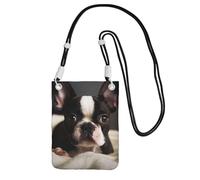 SDTYKHJ Cell Phone Purse Cute Boston Terrier Crossbody Bags Waterproof Cell Phone Bag Shoulder Handbag for Women, Black, One Size