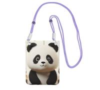 SDTYKHJ Cell Phone Purse Cute White Panda Crossbody Bags Waterproof Cell Phone Bag Shoulder Handbag for Women, Purple, One Size
