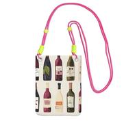 SDTYKHJ Cell Phone Purse Cute Wines Bottle Crossbody Bags Waterproof Cell Phone Bag Shoulder Handbag for Women