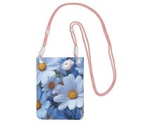 SDTYKHJ Cell Phone Purse Daisy Blue Crossbody Bags Waterproof Cell Phone Bag Shoulder Handbag for Women