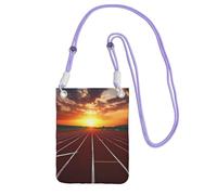 SDTYKHJ Cell Phone Purse Dusk Running Track Crossbody Bags Waterproof Cell Phone Bag Shoulder Handbag for Women