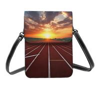 SDTYKHJ Cell Phone Purse Dusk Running Track Crossbody Bags Waterproof Cell Phone Bag Shoulder Handbag for Women