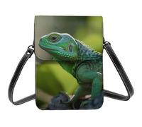 SDTYKHJ Cell Phone Purse Green Lizard Crossbody Bags Waterproof Cell Phone Bag Shoulder Handbag for Women