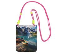 SDTYKHJ Cell Phone Purse Moraine Lake Canoes Crossbody Bags Waterproof Cell Phone Bag Shoulder Handbag for Women, Fuchusia, One Size