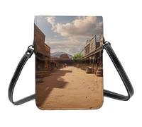 SDTYKHJ Cell Phone Purse Old Wild West Cowboy Town Crossbody Bags Waterproof Cell Phone Bag Shoulder Handbag for Women