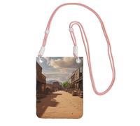 SDTYKHJ Cell Phone Purse Old Wild West Cowboy Town Crossbody Bags Waterproof Cell Phone Bag Shoulder Handbag for Women