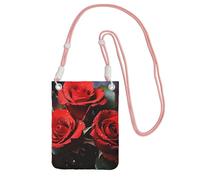SDTYKHJ Cell Phone Purse Romantic Red Roses Crossbody Bags Waterproof Cell Phone Bag Shoulder Handbag for Women