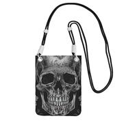 SDTYKHJ Cell Phone Purse Skull Skeleton Crossbody Bags Waterproof Cell Phone Bag Shoulder Handbag for Women
