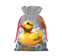 SDTYKHJ Christmas Gift Bags with Tags Christmas Drawstring Bag Bubble Duck Gift Wrapping Sacks Bags Cloth Pouches Personalized Xmas Candy Bag Reusable Party Favor Pouch Small