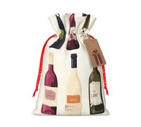SDTYKHJ Christmas Gift Bags with Tags Christmas Drawstring Bag Cute Wines Bottle Gift Wrapping Sacks Bags Cloth Pouches Personalized Xmas Candy Bag Reusable Party Favor Pouch Medium