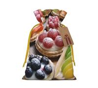 SDTYKHJ Christmas Gift Bags with Tags Christmas Drawstring Bag Fresh Sweet Tarts Gift Wrapping Sacks Bags Cloth Pouches Personalized Xmas Candy Bag Reusable Party Favor Pouch Medium